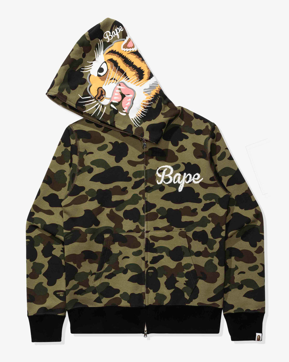 BAPE 1ST CAMO TIGER FULL ZIP HOODIE - GREEN