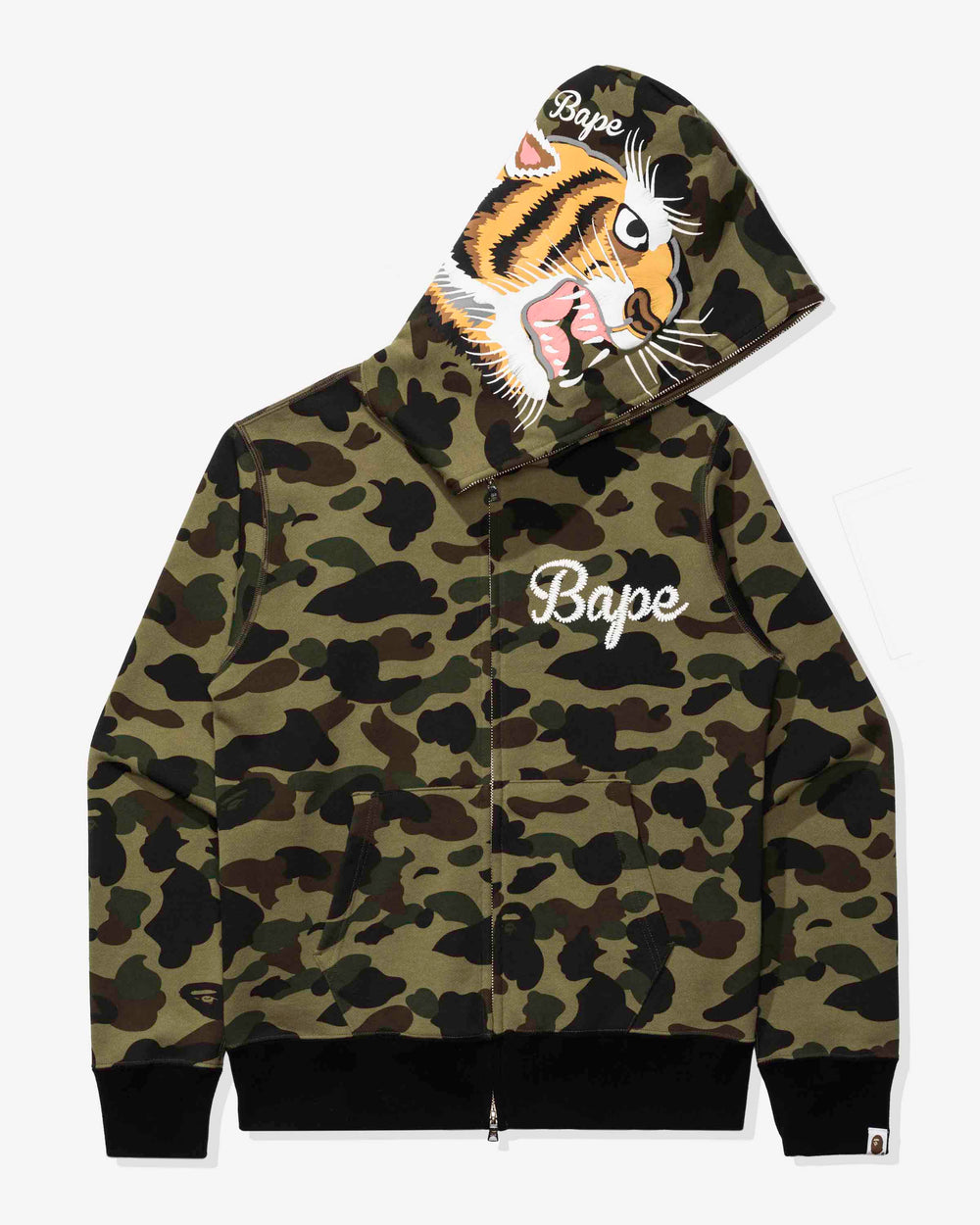 BAPE 1ST CAMO TIGER FULL ZIP HOODIE - GREEN