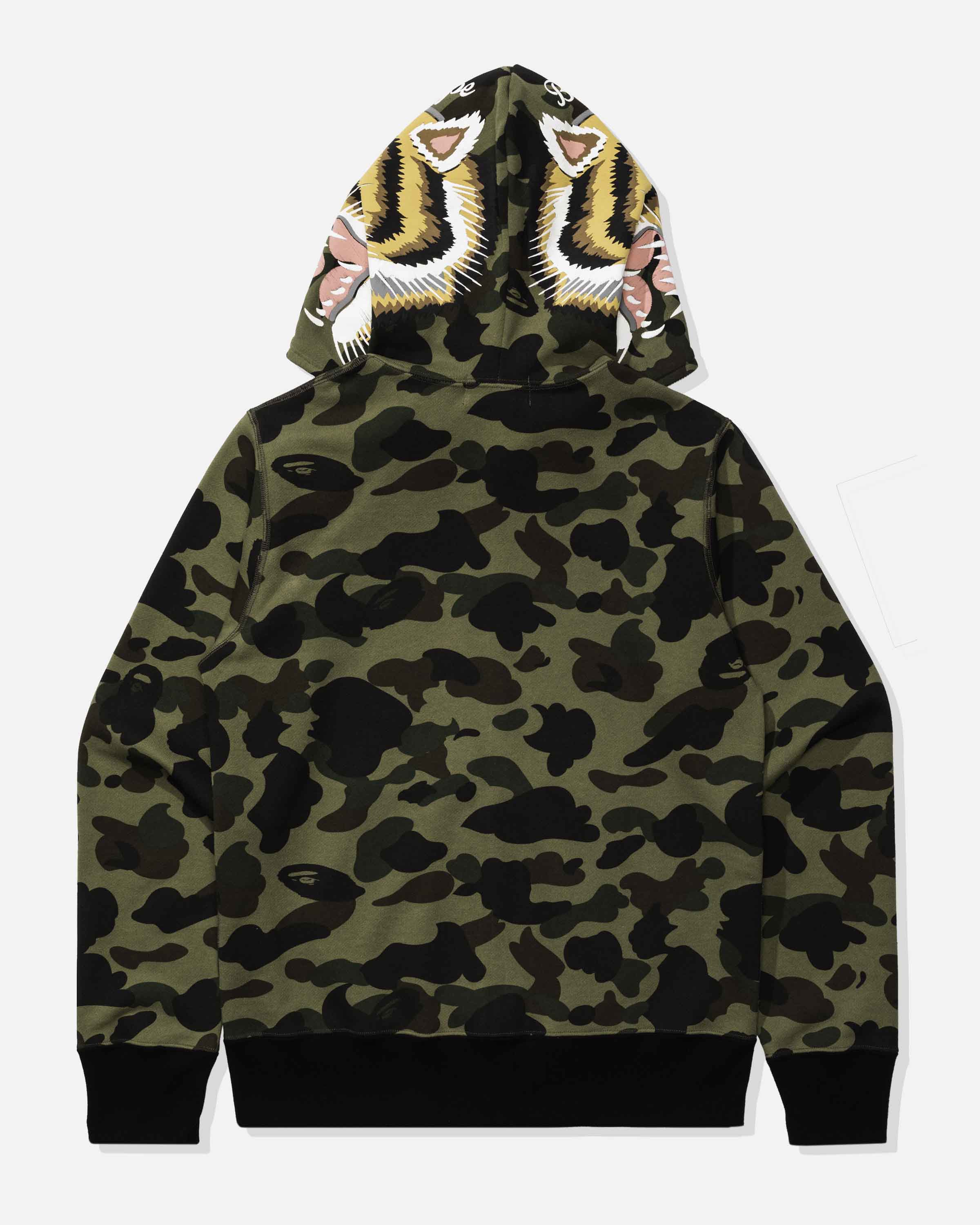 BAPE 1ST CAMO TIGER FULL ZIP HOODIE - GREEN