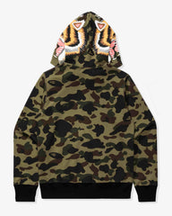 BAPE 1ST CAMO TIGER FULL ZIP HOODIE - GREEN
