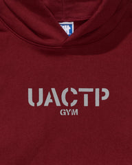 UACTP STENCIL GYM PULLOVER HOOD - BURGUNDY -