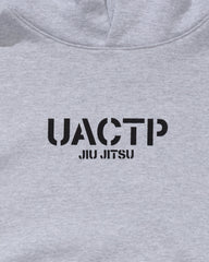 UACTP STENCIL JIU JITSU PULLOVER HOOD - HEATHER GREY