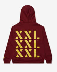 UACTP XXL ZIP HOOD - BURGUNDY
