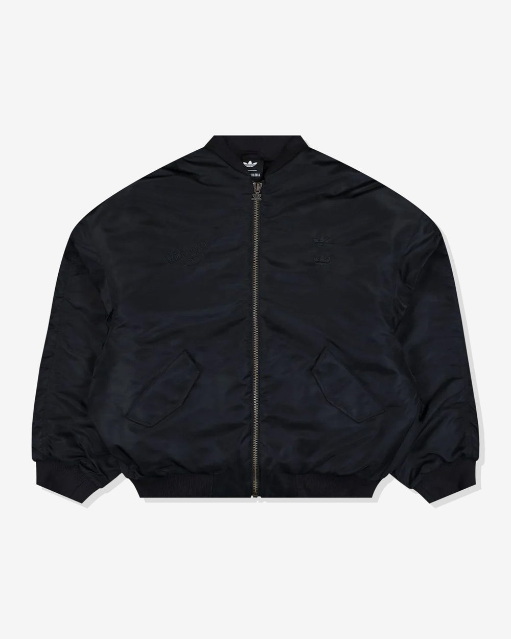 ADIDAS X WILLY CHAVARRIA SATIN BOMBER JACKET - BLACK -