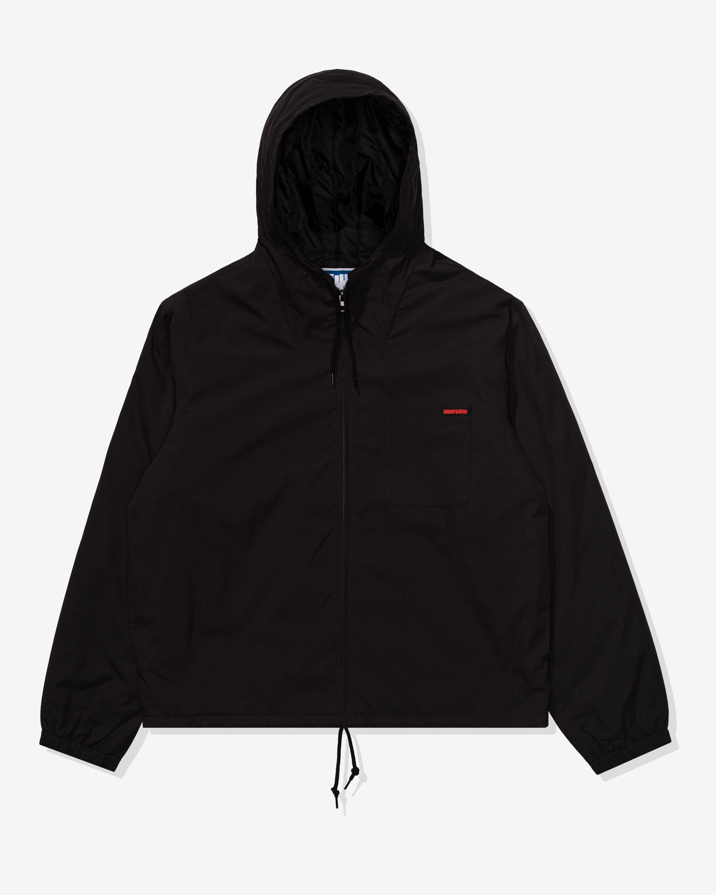 UNDEFEATED HOODED LIGHTWEIGHT WOVEN JACKET - BLACK -