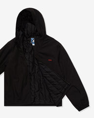 UNDEFEATED HOODED LIGHTWEIGHT WOVEN JACKET - BLACK -