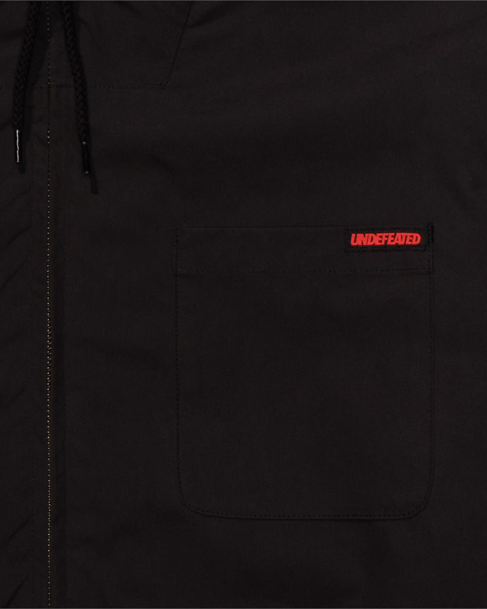 UNDEFEATED HOODED LIGHTWEIGHT WOVEN JACKET - BLACK -
