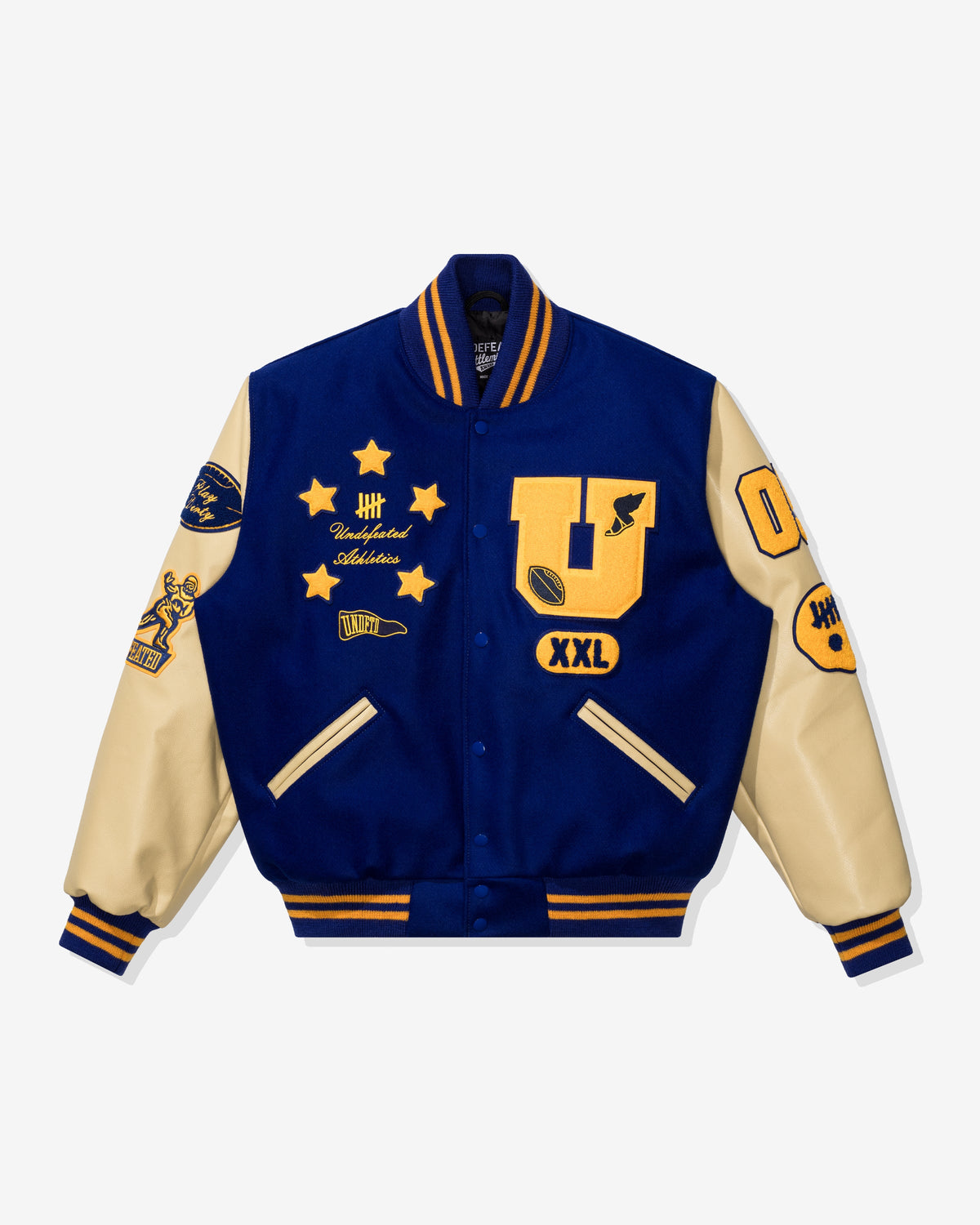 UNDEFEATED X SETTLEMIER'S VARSITY JACKET - ROYALBLUE -