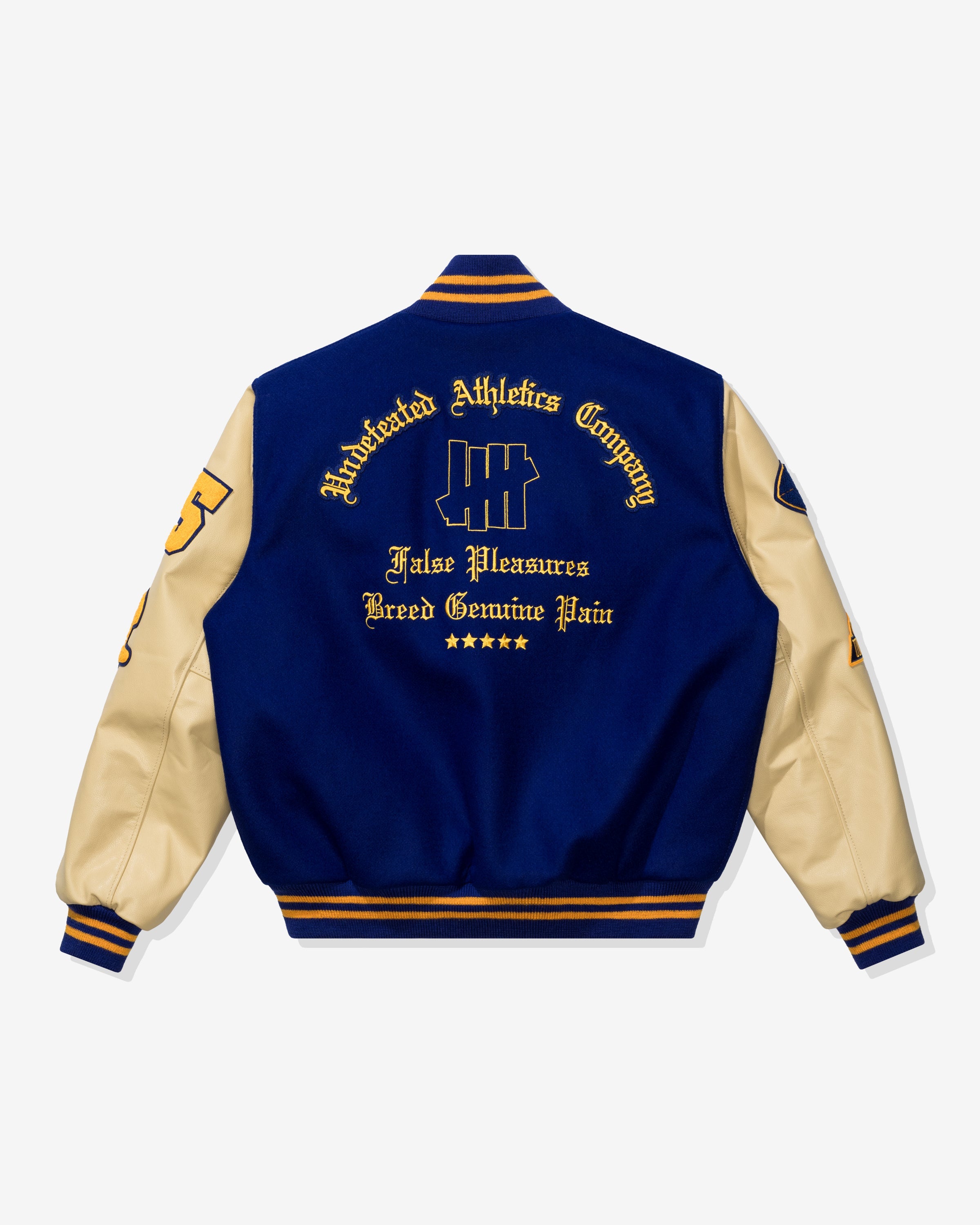 UNDEFEATED X SETTLEMIER'S VARSITY JACKET - ROYALBLUE -