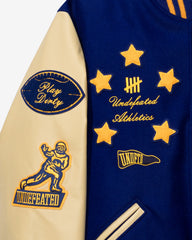 UNDEFEATED X SETTLEMIER'S VARSITY JACKET - ROYALBLUE -