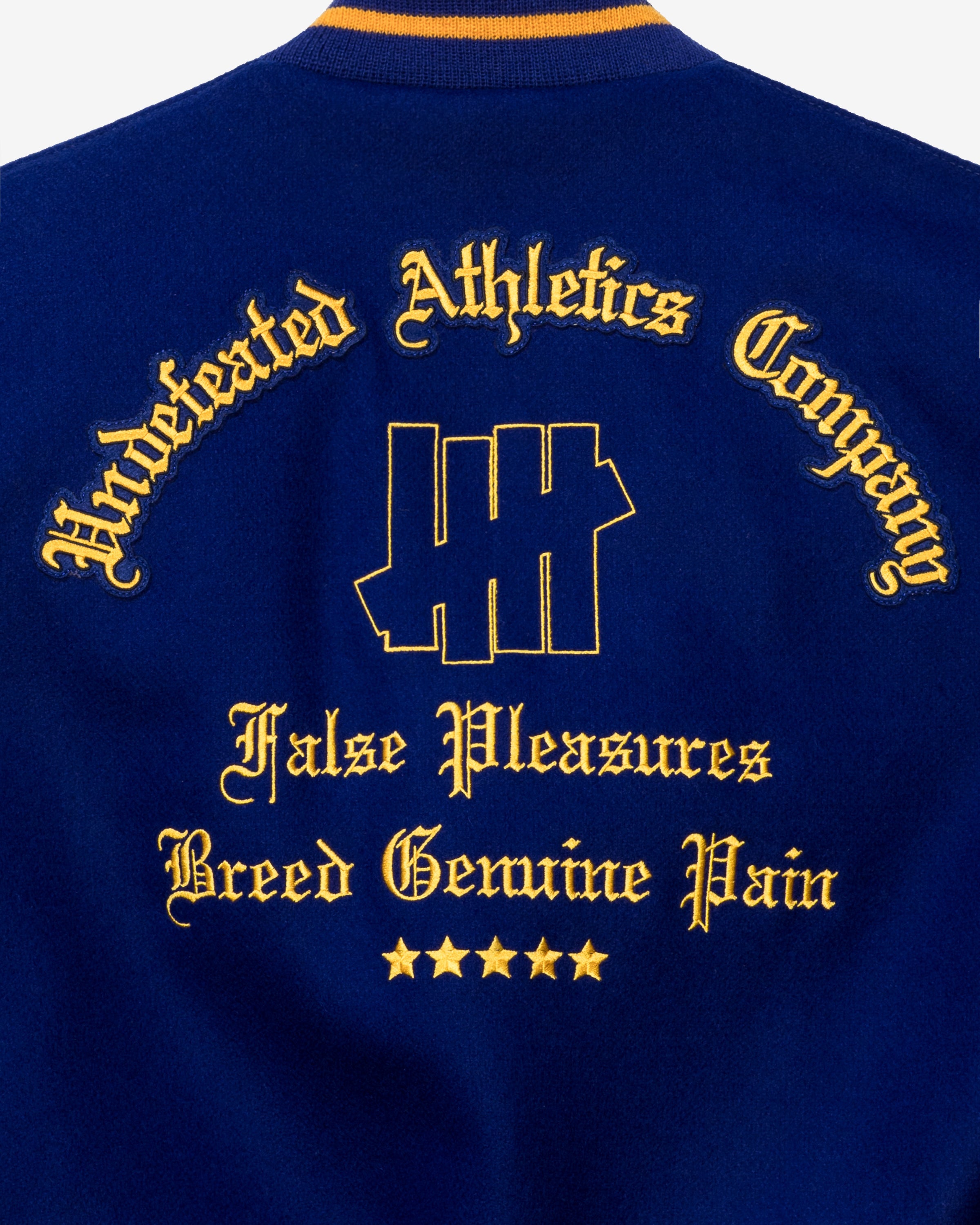 UNDEFEATED X SETTLEMIER'S VARSITY JACKET - ROYALBLUE -
