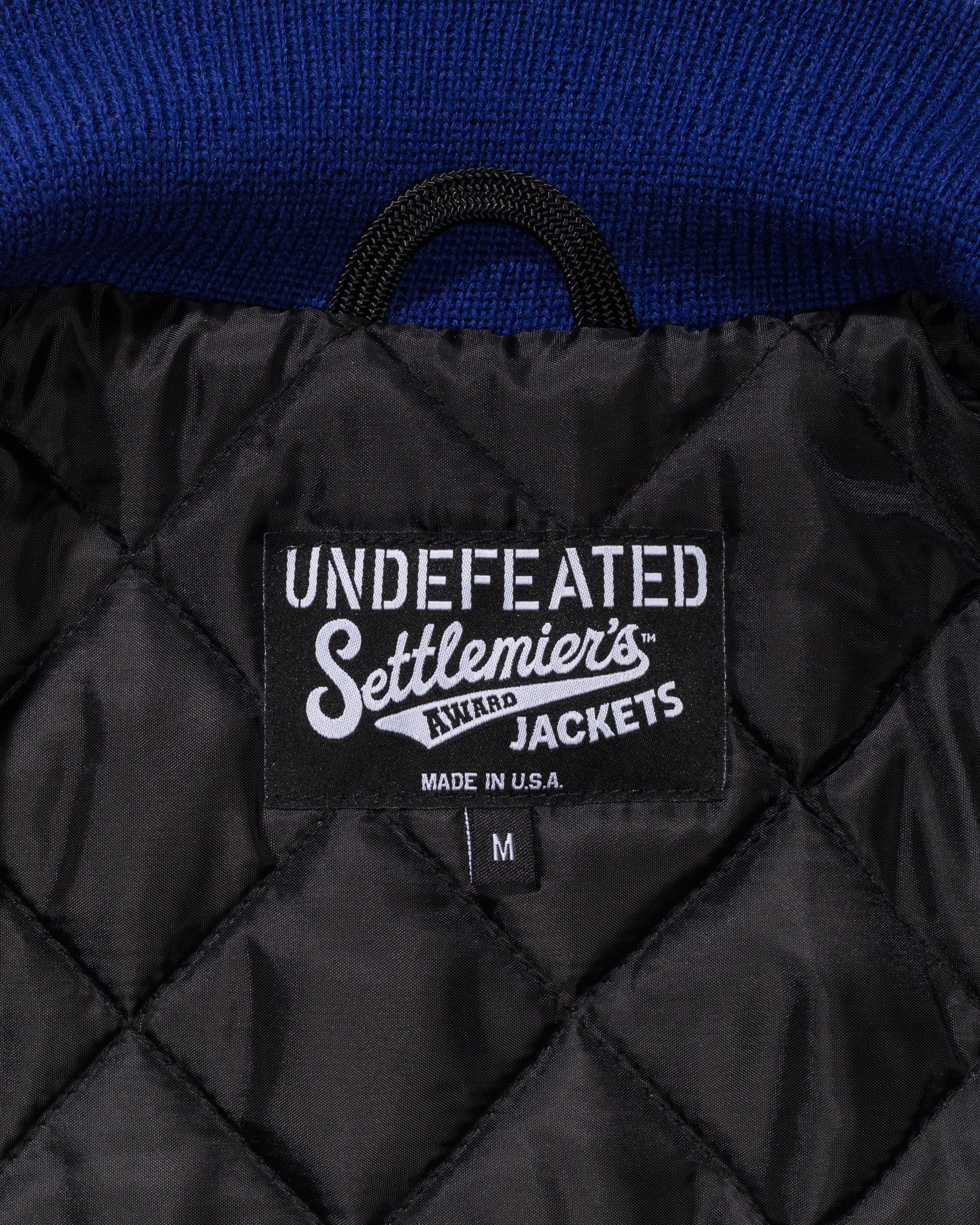 UNDEFEATED X SETTLEMIER'S VARSITY JACKET - ROYALBLUE -