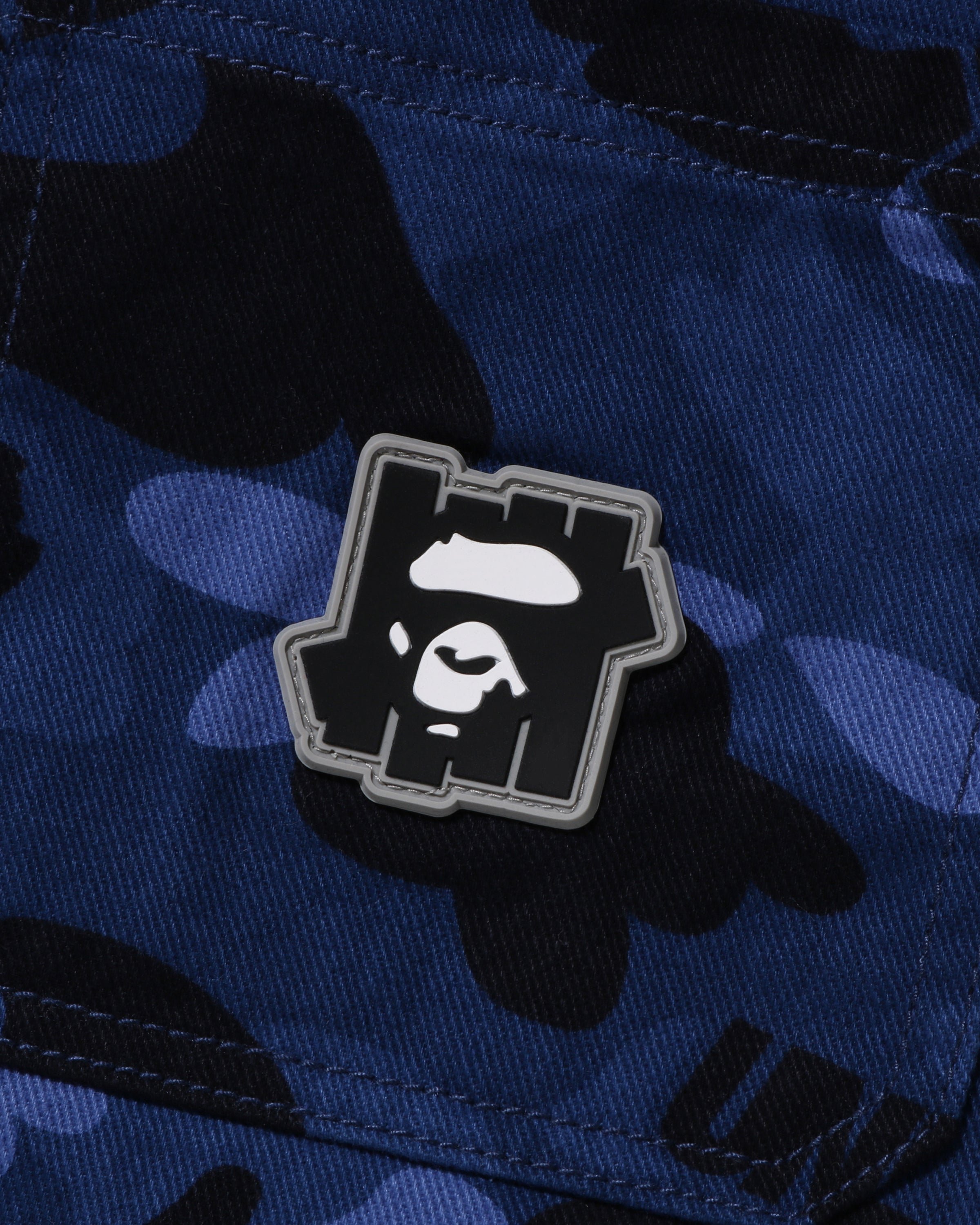 BAPE X UNDEFEATED COLOR CAMO FLANNEL JACKET - NAVY -