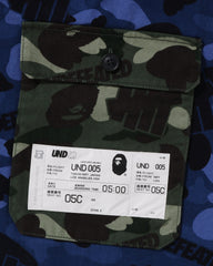 BAPE X UNDEFEATED COLOR CAMO FLANNEL JACKET - NAVY -