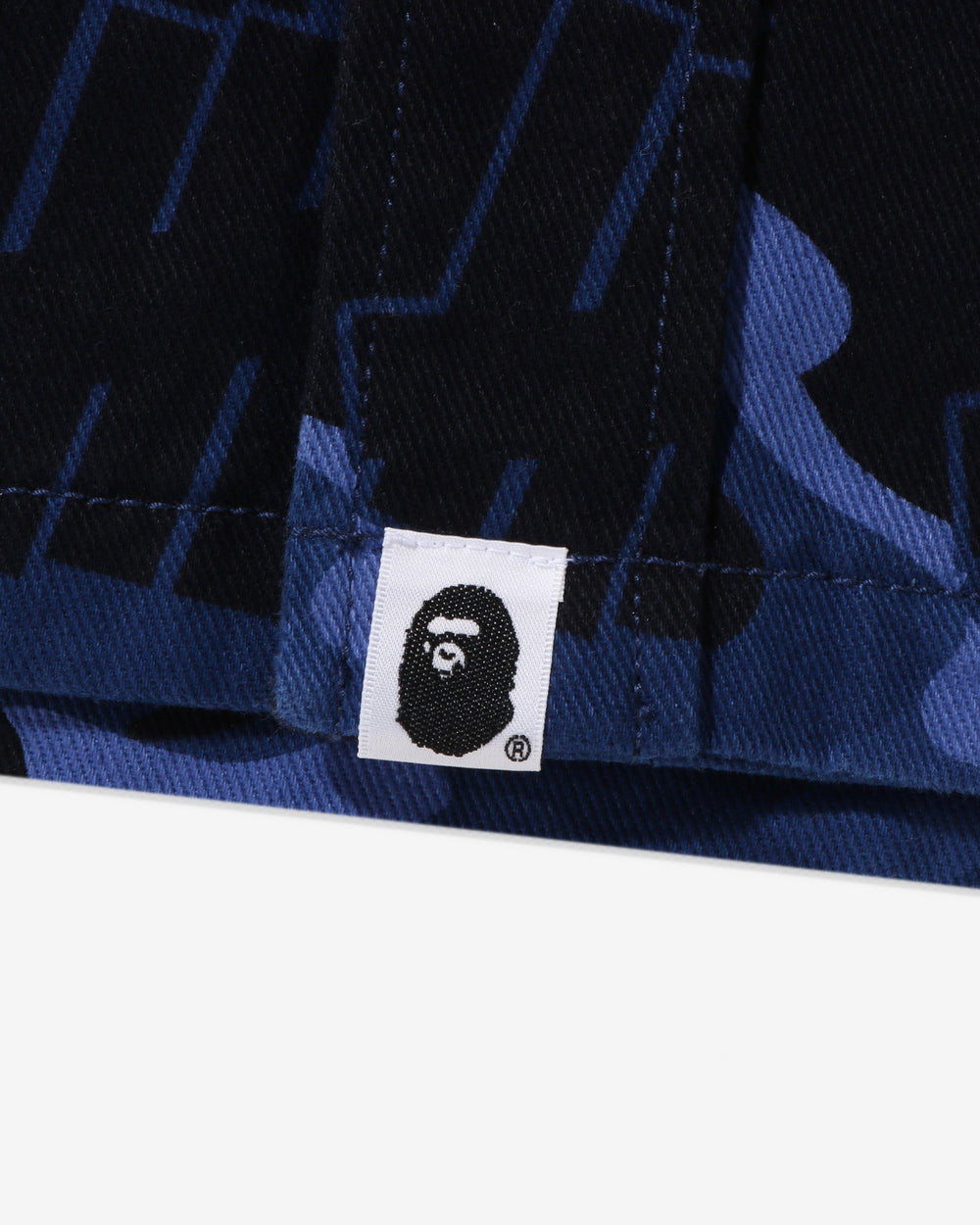 BAPE X UNDEFEATED COLOR CAMO FLANNEL JACKET - NAVY -