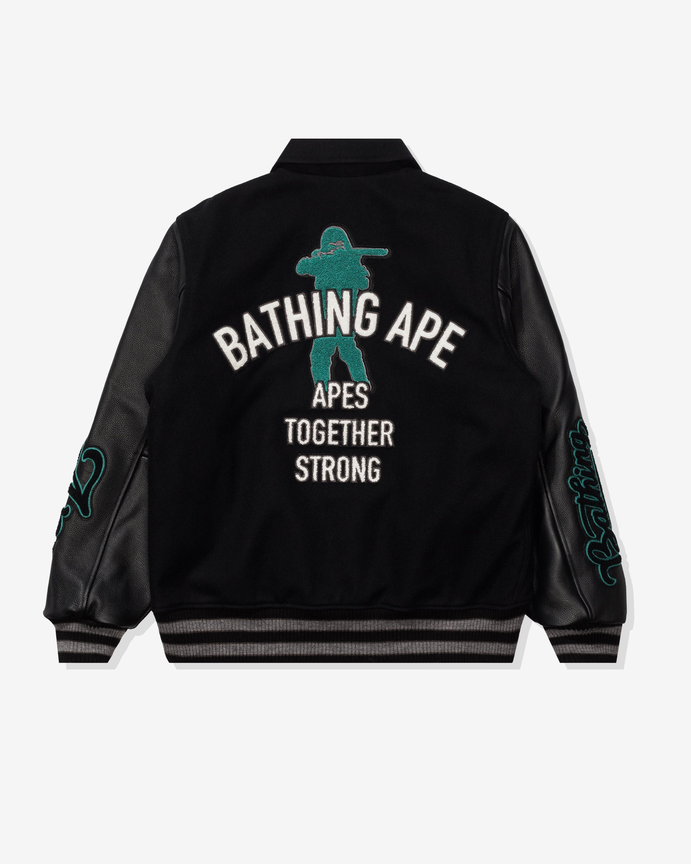 BAPE VARSITY JACKET - BLACK -