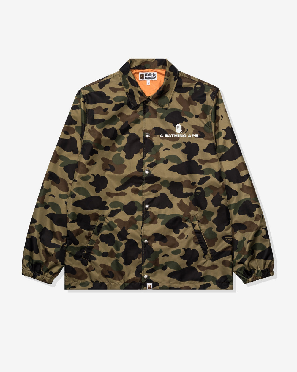 BAPE 1ST CAMO NYLON TWILL COACH JACKET - GREEN