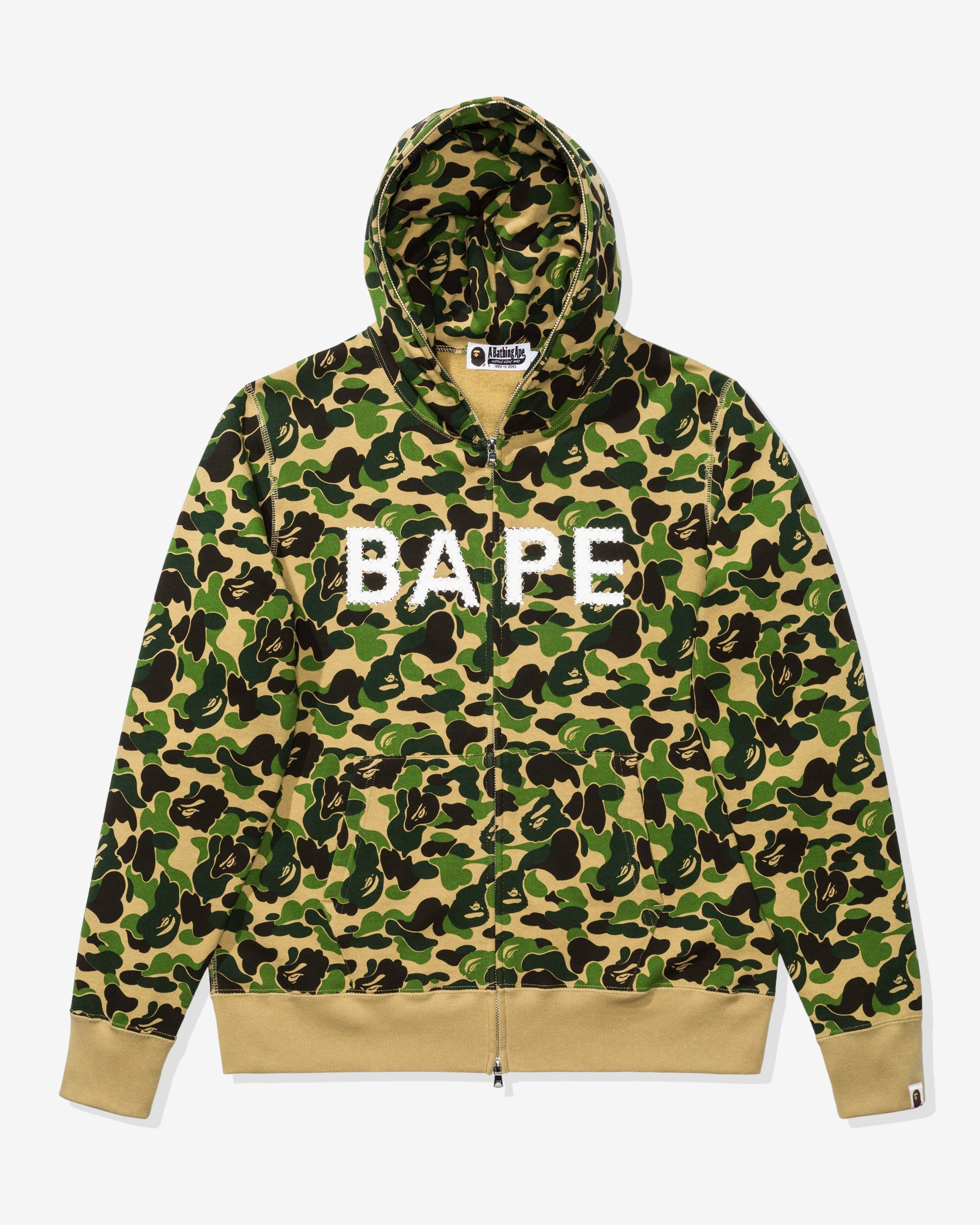 BAPE ABC CAMO SWAROVSKI FULL ZIP HOODIE - GREEN -