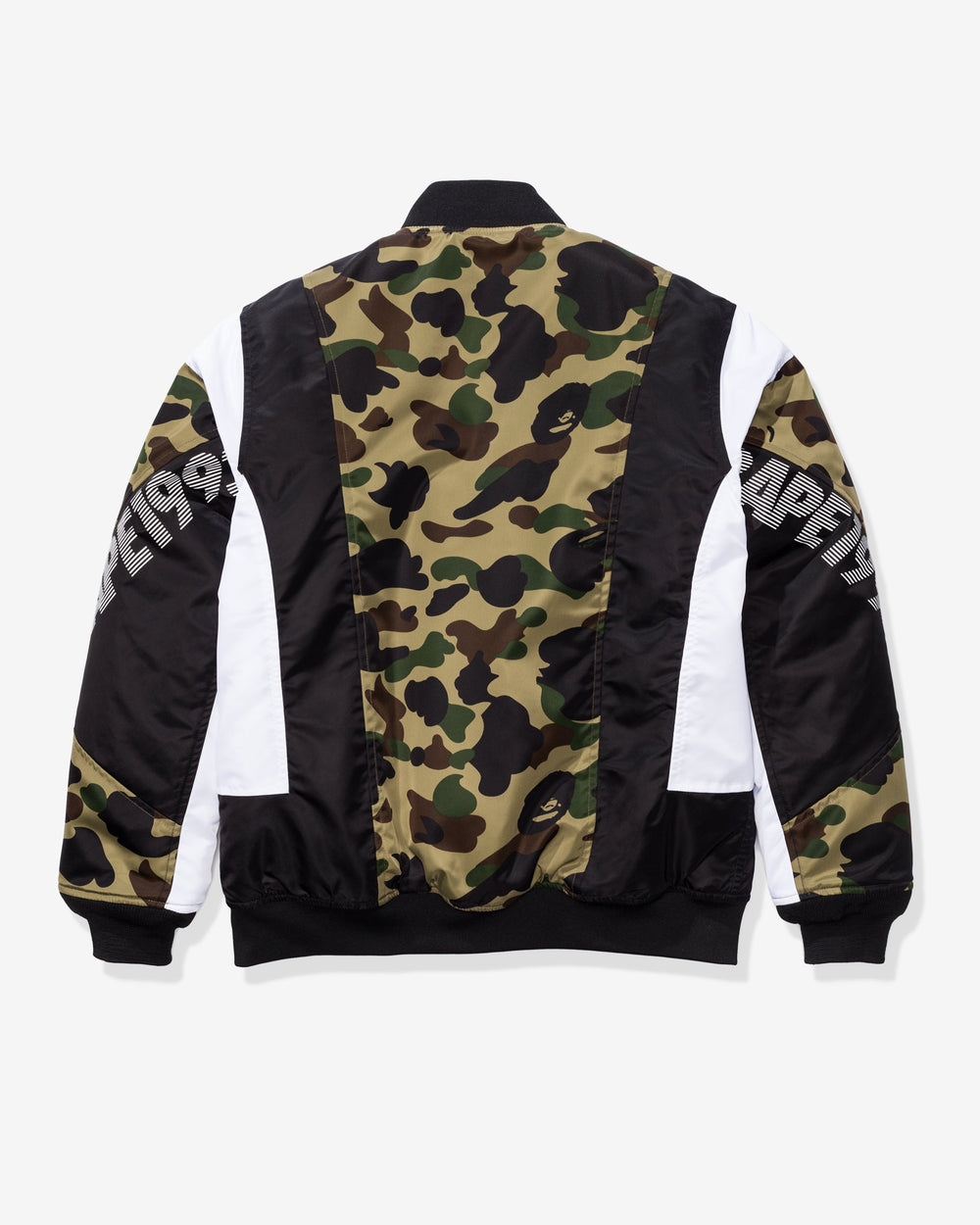 BAPE 1ST CAMO COLOR BLOCK PADDED JACKET - GREEN -