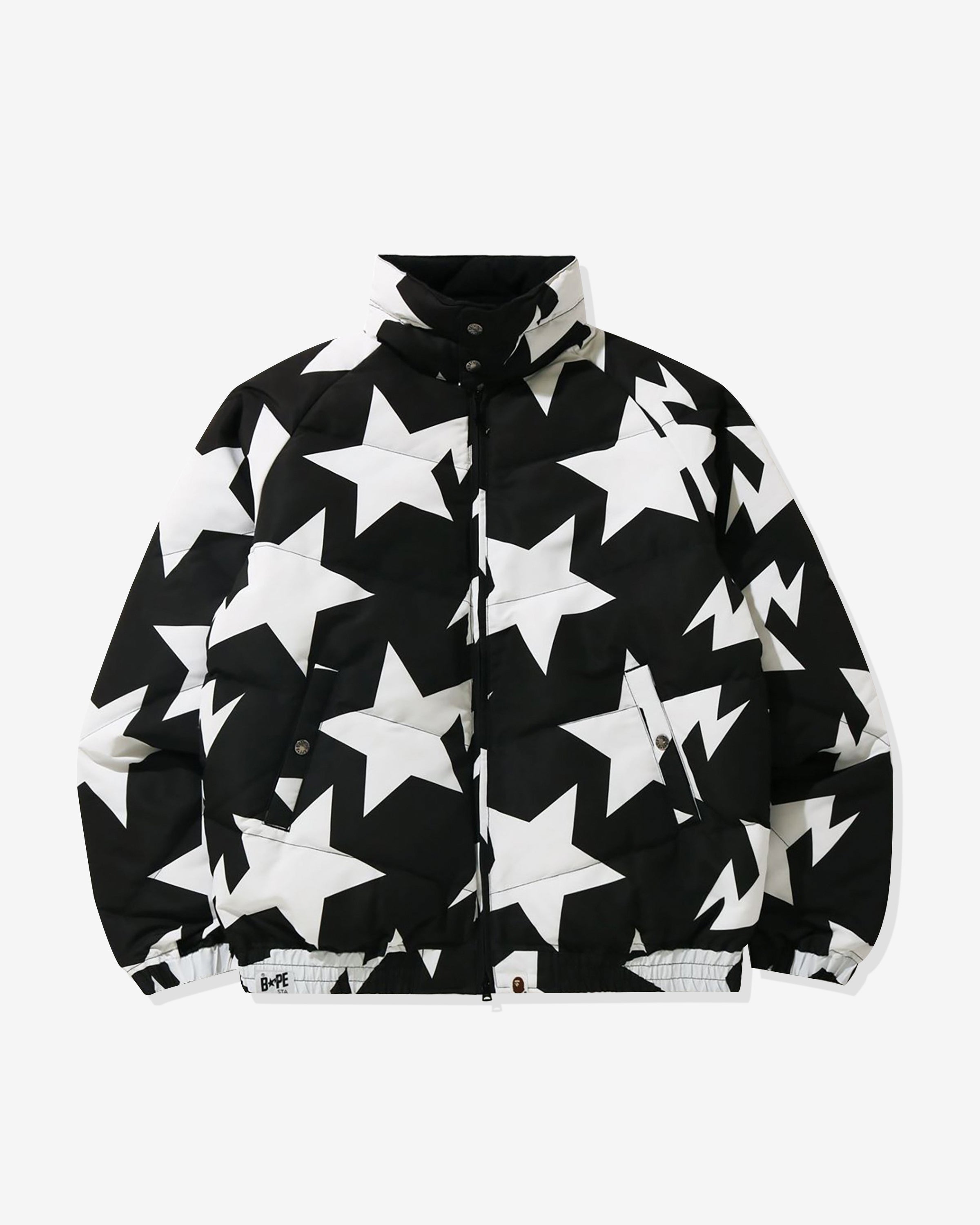 BAPE STA PATTERN DOWN JACKET - BLACK -