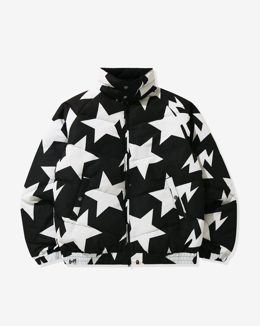 BAPE STA PATTERN DOWN JACKET - BLACK -