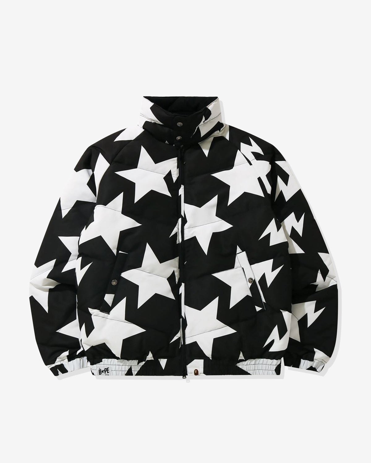 BAPE STA PATTERN DOWN JACKET - BLACK -