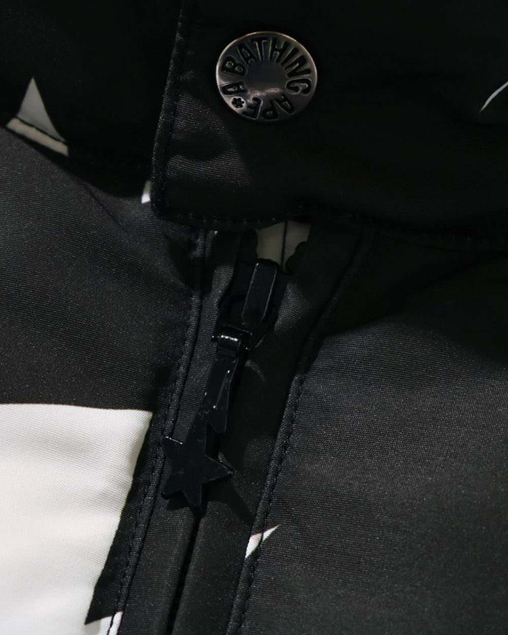 BAPE STA PATTERN DOWN JACKET - BLACK -