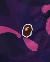 BAPE COLOR CAMO APE HEAD ONE POINT BEACH SHORT - PURPLE