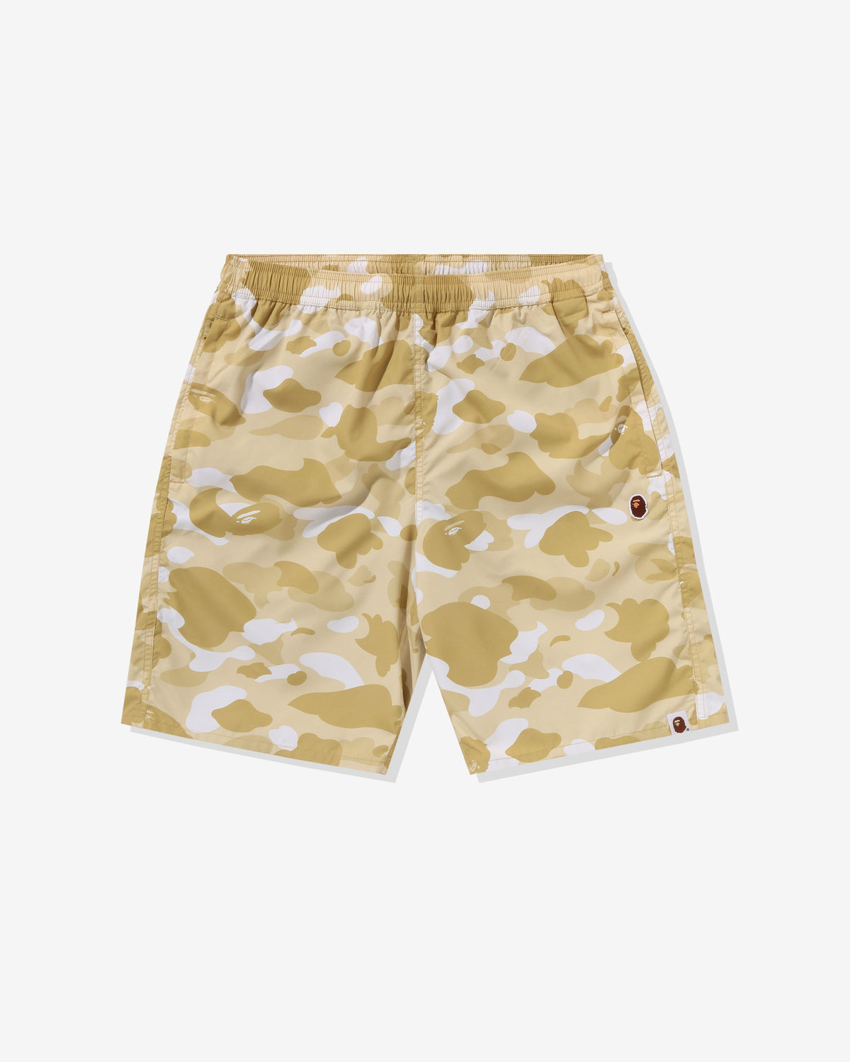 BAPE COLOR CAMO APE HEAD ONE POINT BEACH SHORT - YELLOW