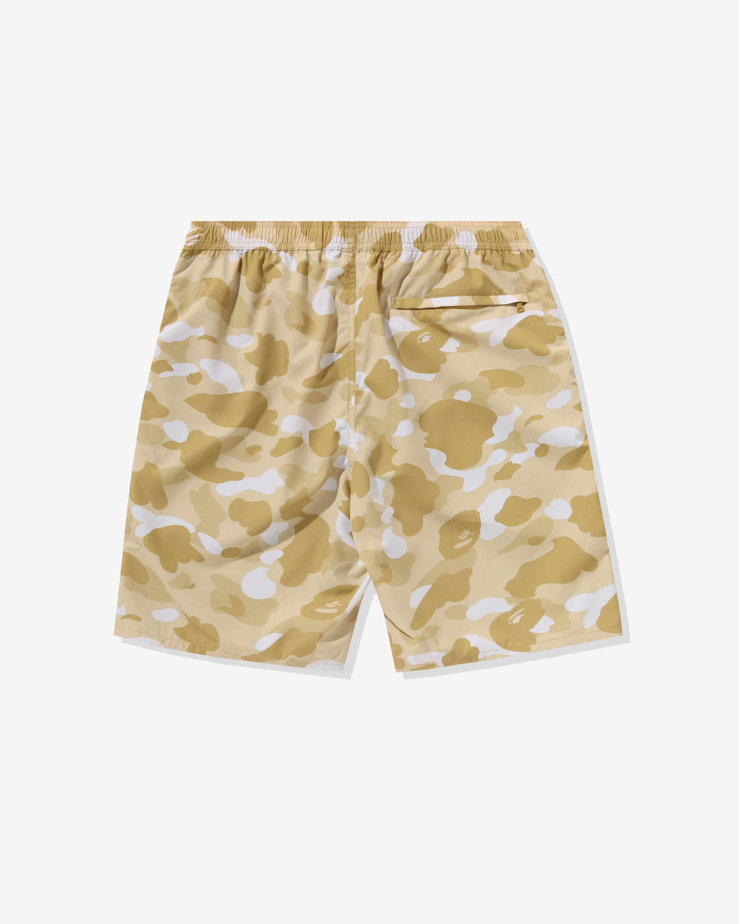 BAPE COLOR CAMO APE HEAD ONE POINT BEACH SHORT - YELLOW