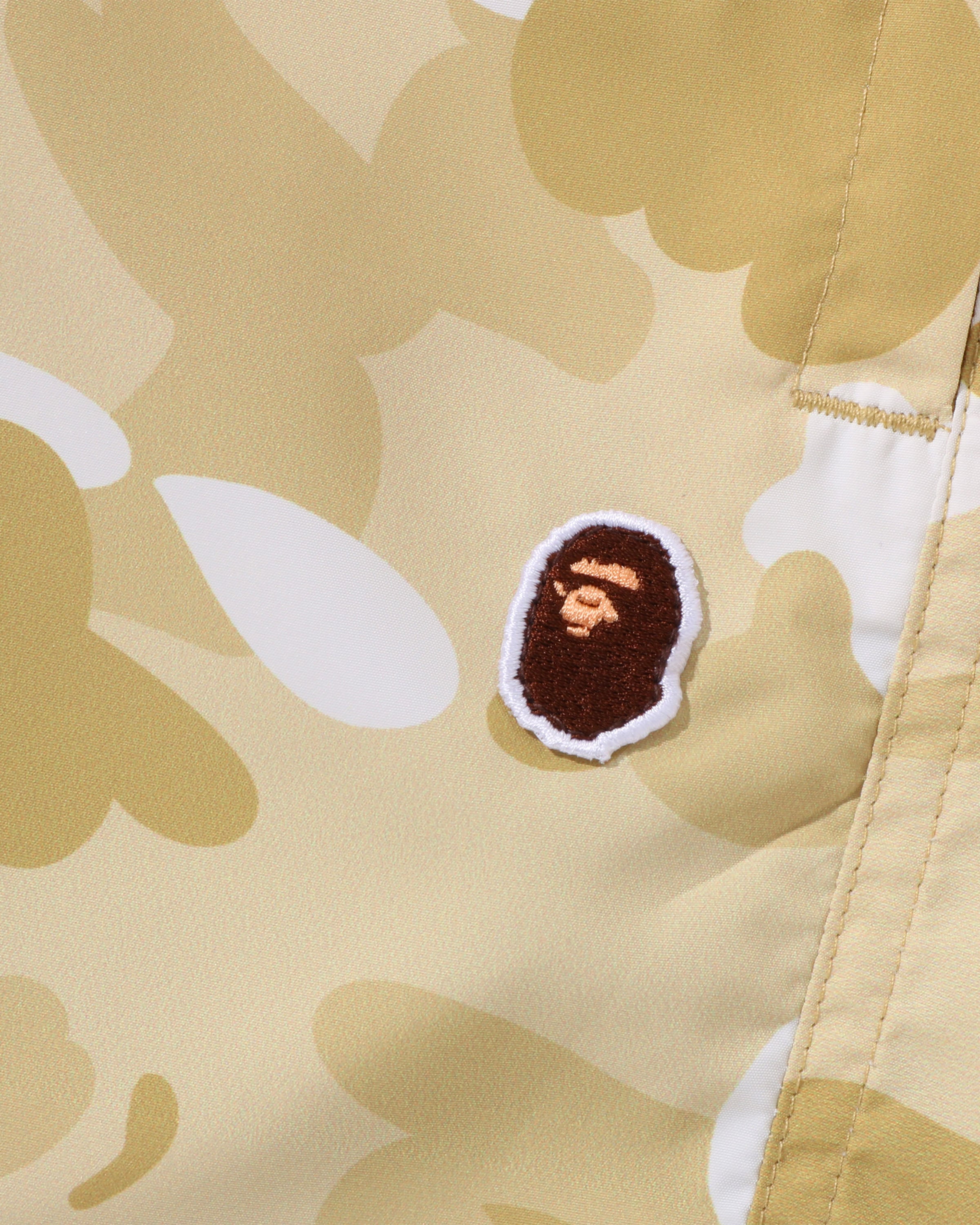 BAPE COLOR CAMO APE HEAD ONE POINT BEACH SHORT - YELLOW
