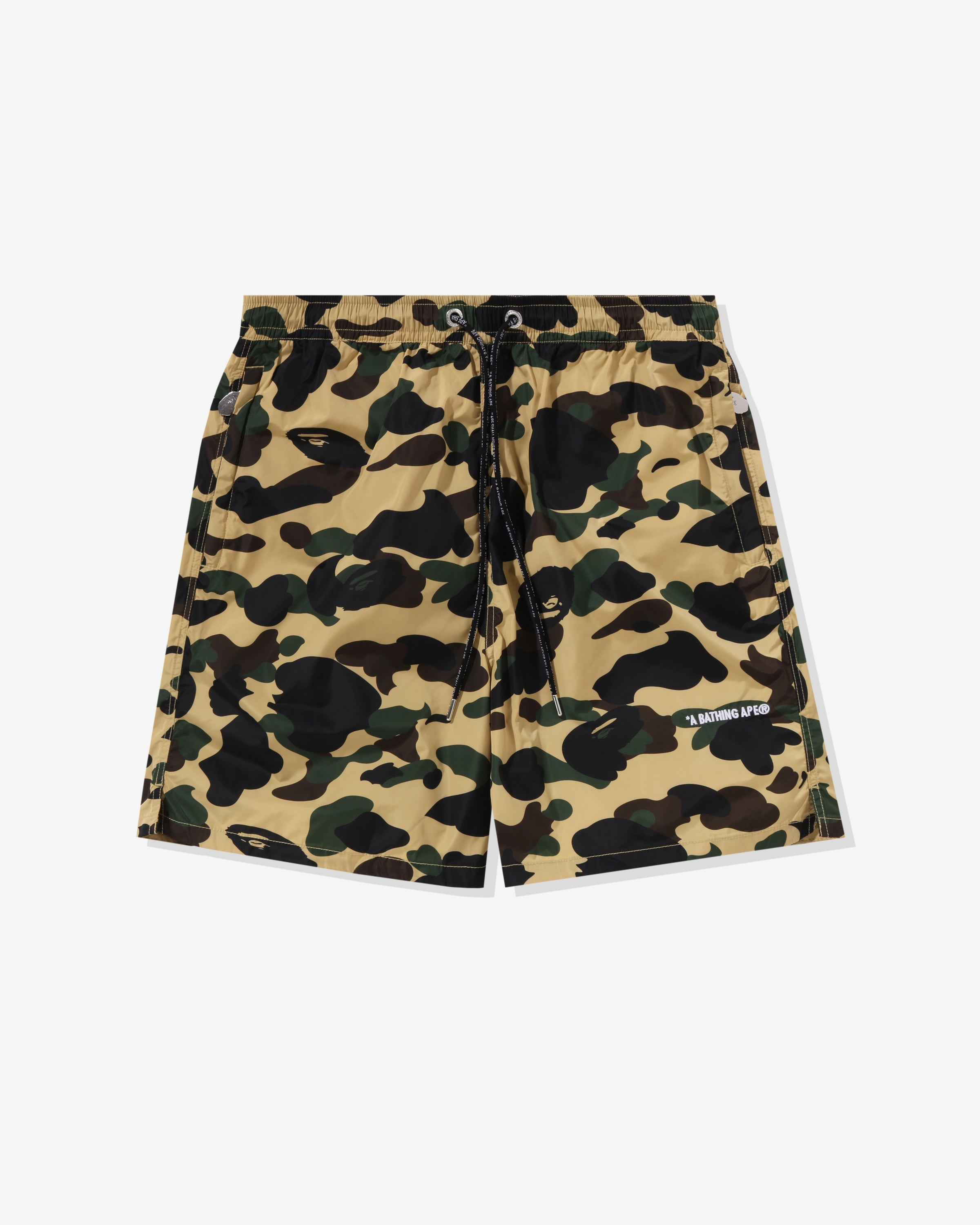 BAPE 1ST CAMO BEACH SHORTS - YELLOW