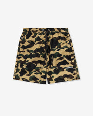 BAPE 1ST CAMO BEACH SHORTS - YELLOW