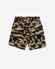 BAPE 1ST CAMO BEACH SHORTS - YELLOW