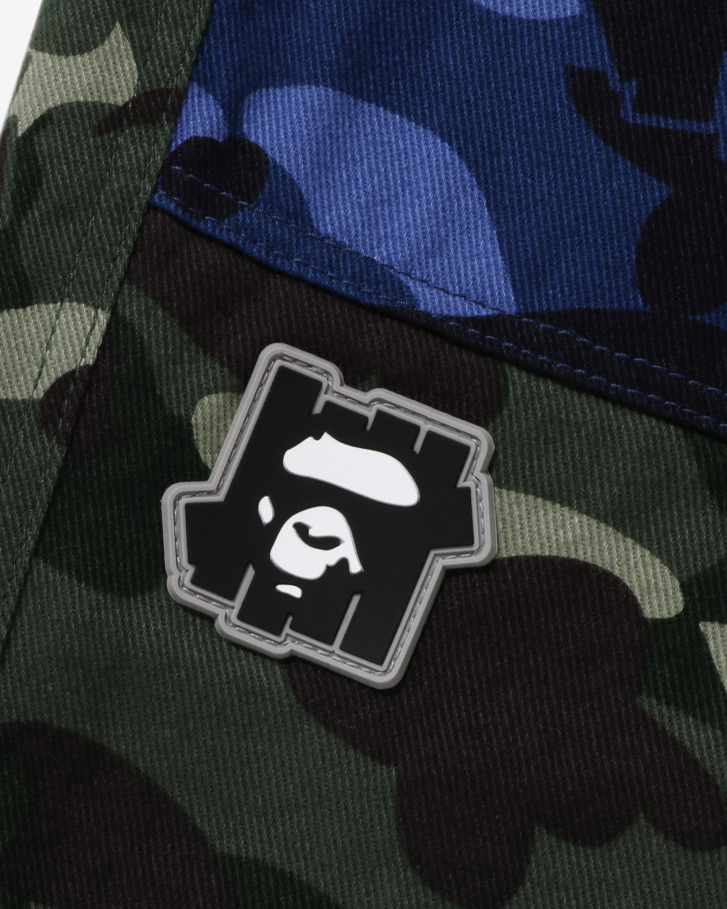 BAPE X UNDEFEATED COLOR CAMO FLANNEL PANTS - GREEN