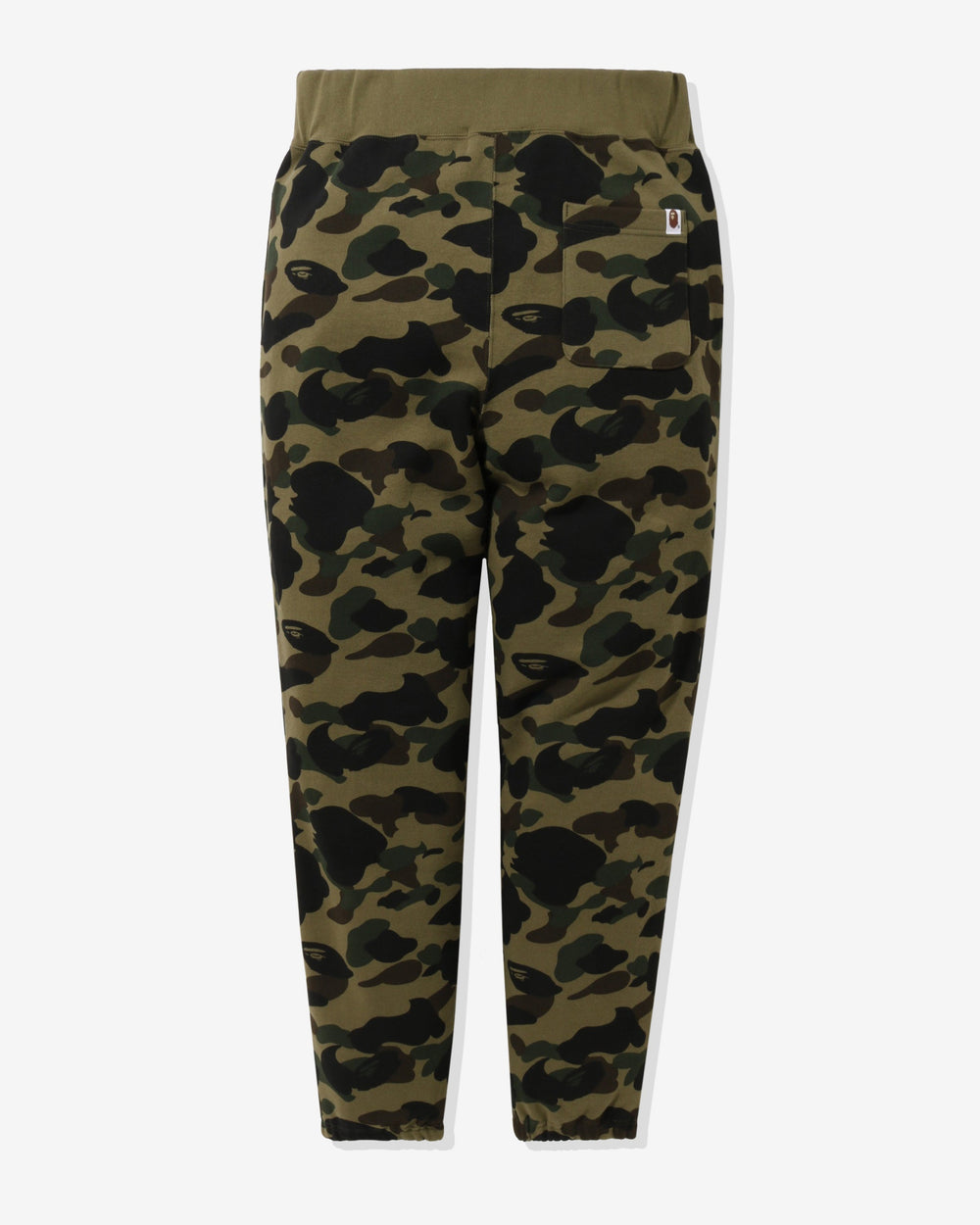 BAPE 1ST CAMO APE HEAD PATCHED SWEAT PANTS - GREEN