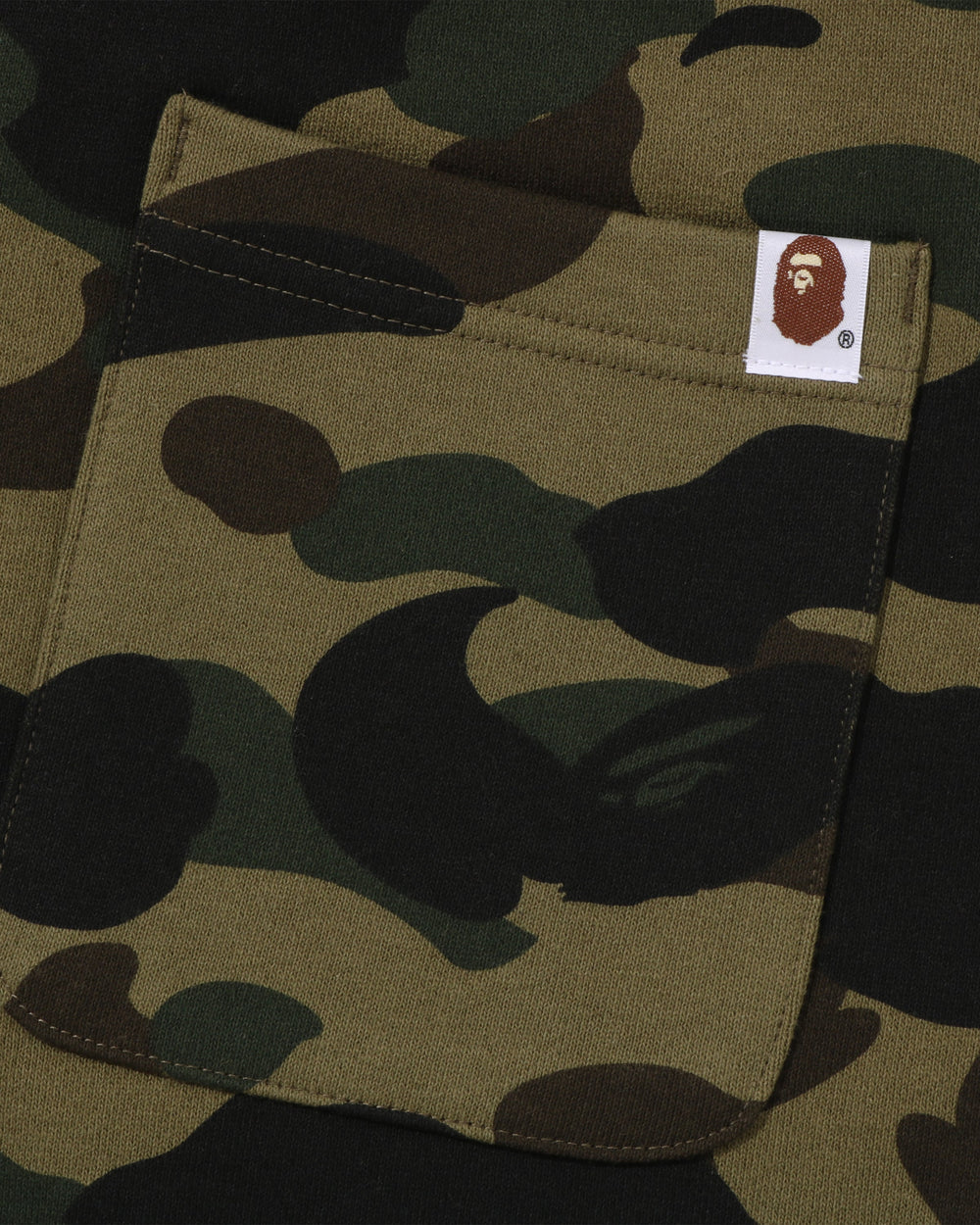 BAPE 1ST CAMO APE HEAD PATCHED SWEAT PANTS - GREEN