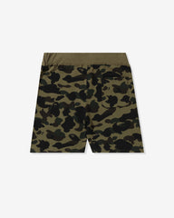BAPE 1ST CAMO SWEAT SHORTS - GREEN