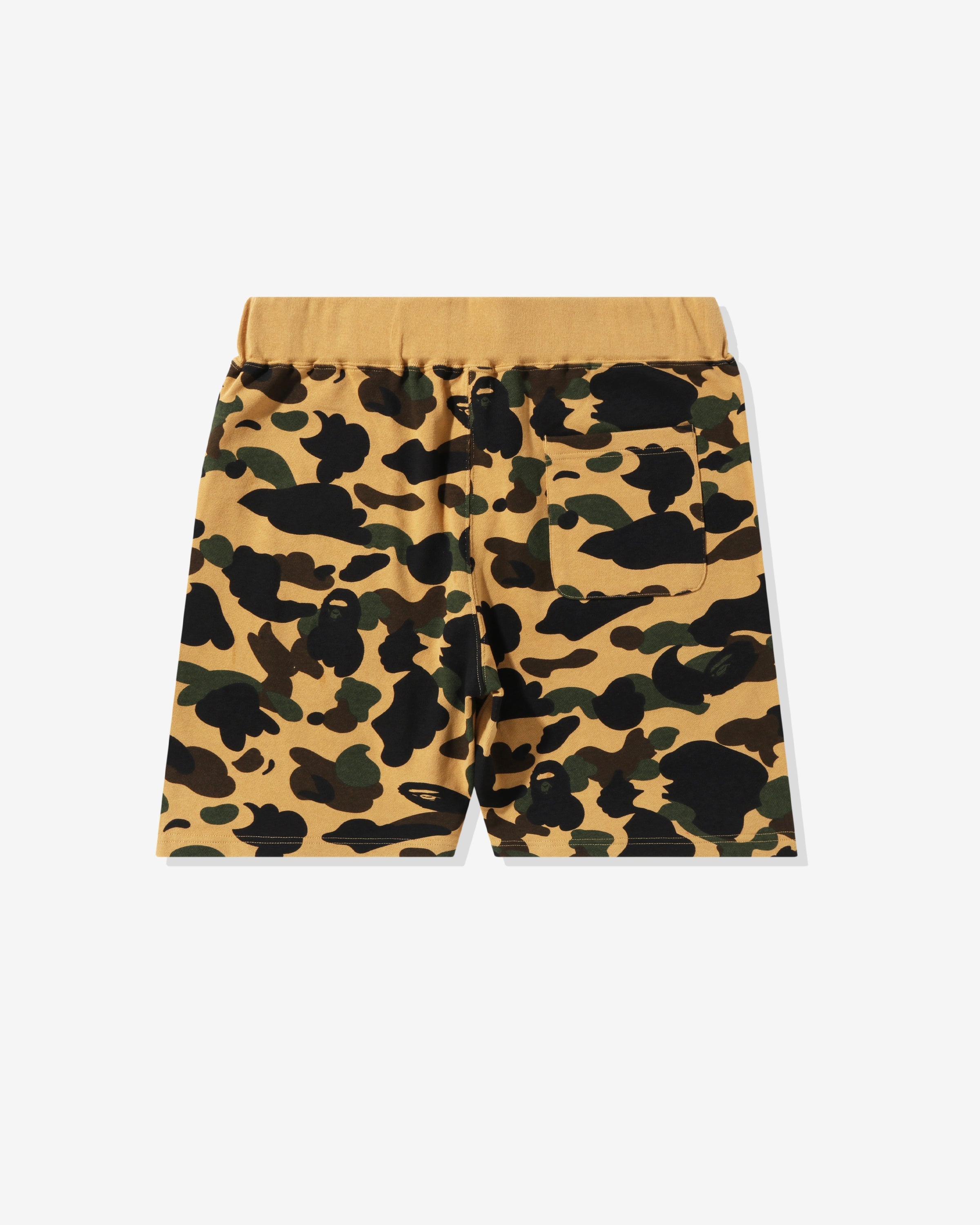 BAPE 1ST CAMO SWEAT SHORTS - YELLOW