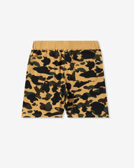 BAPE 1ST CAMO SWEAT SHORTS - YELLOW