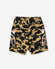BAPE 1ST CAMO SIDE SHARK BEACH SHORTS - YELLOW -