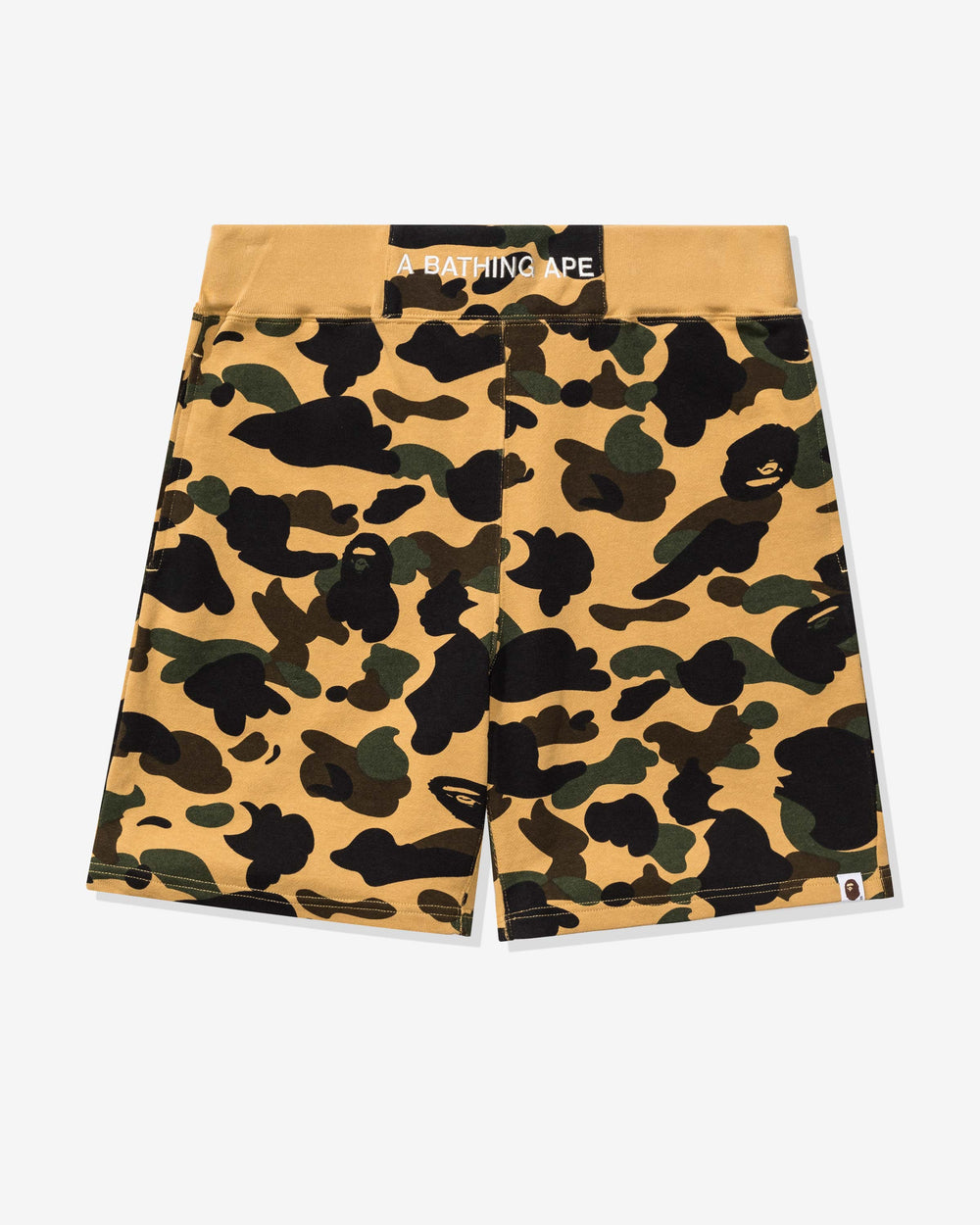 BAPE 1ST CAMO SWEAT SHORTS - YELLOW