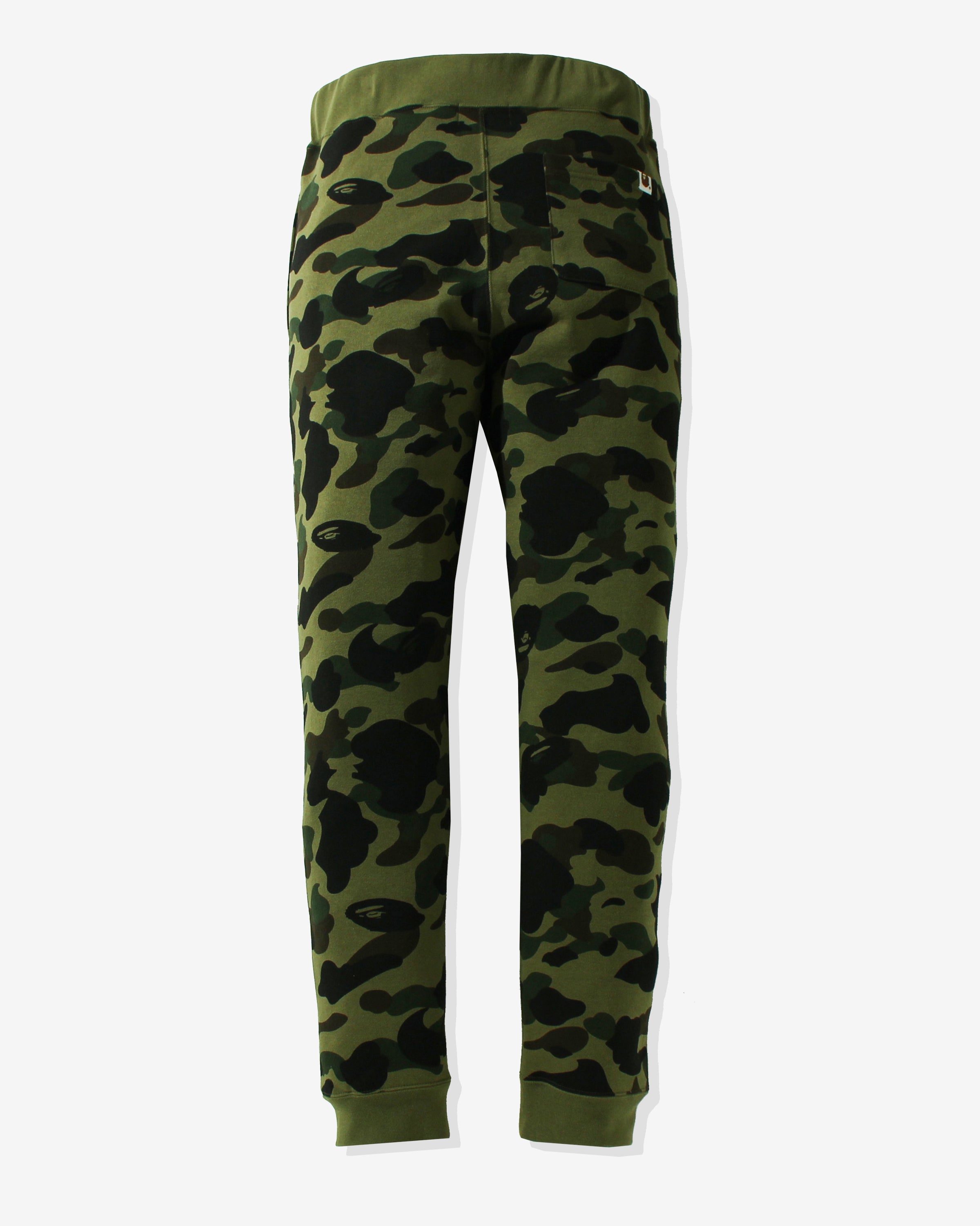 BAPE 1ST CAMO SHARK SLIM FIT SWEAT PANTS - GREEN
