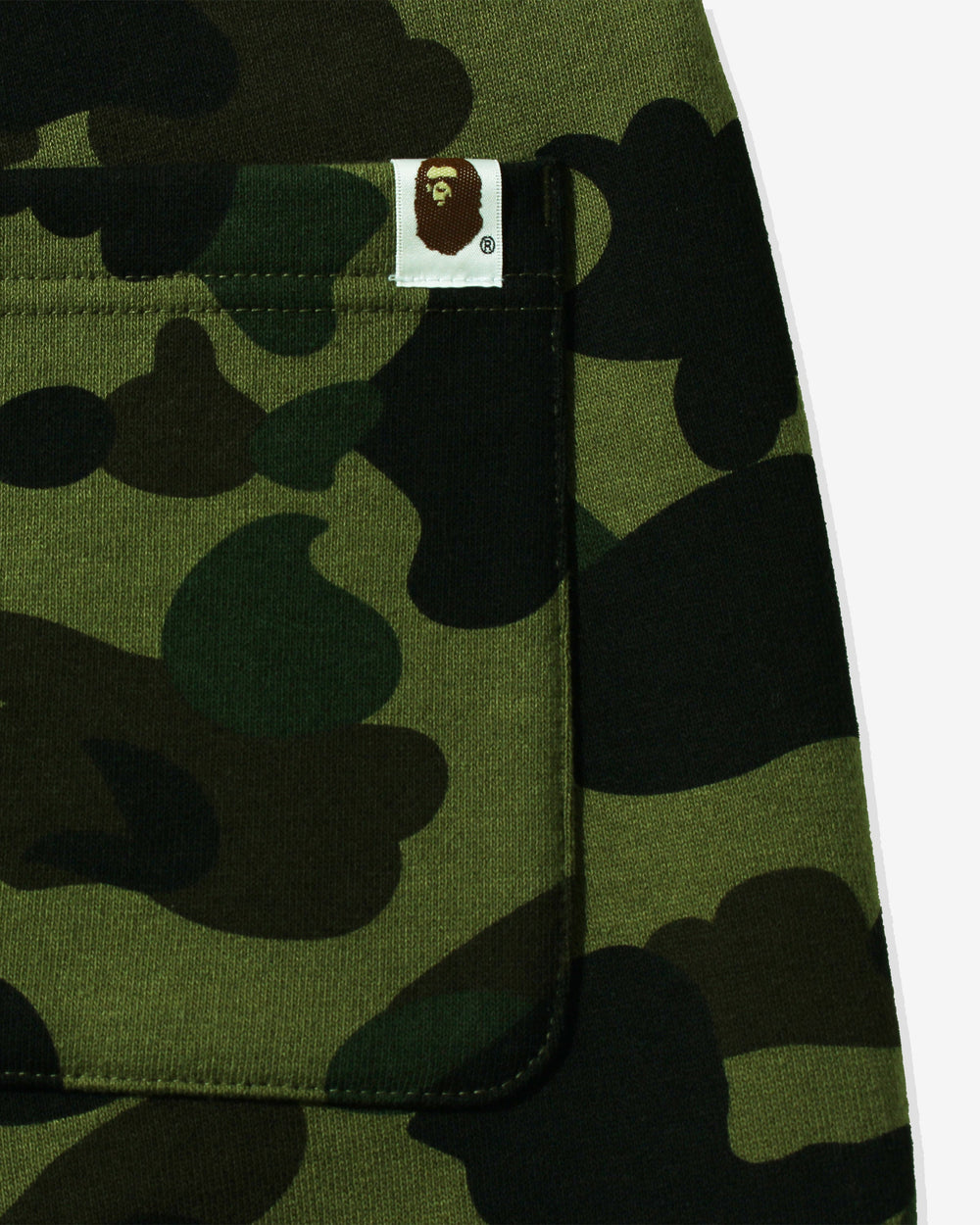 BAPE 1ST CAMO SHARK SLIM FIT SWEAT PANTS - GREEN