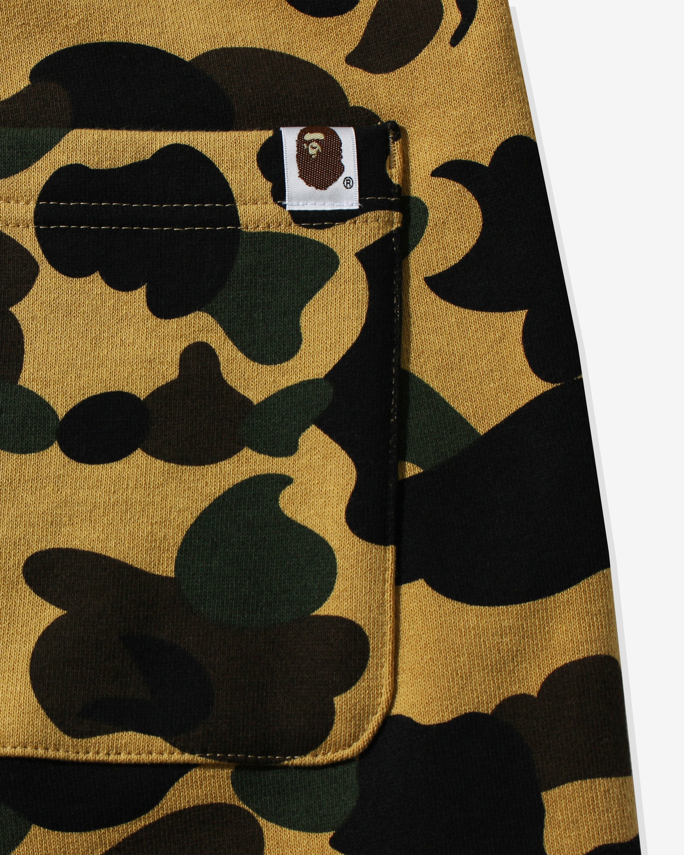 BAPE 1ST CAMO SHARK SLIM FIT SWEAT PANTS - YELLOW