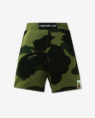 BAPE GIANT 1ST CAMO WIDE FIT SWEAT SHORTS - GREEN