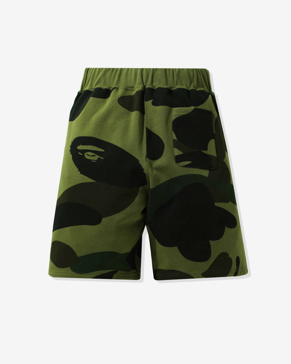 BAPE GIANT 1ST CAMO WIDE FIT SWEAT SHORTS - GREEN