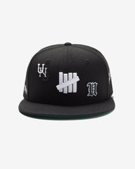 UNDEFEATED X NE ALL OVER FITTED - BLACK