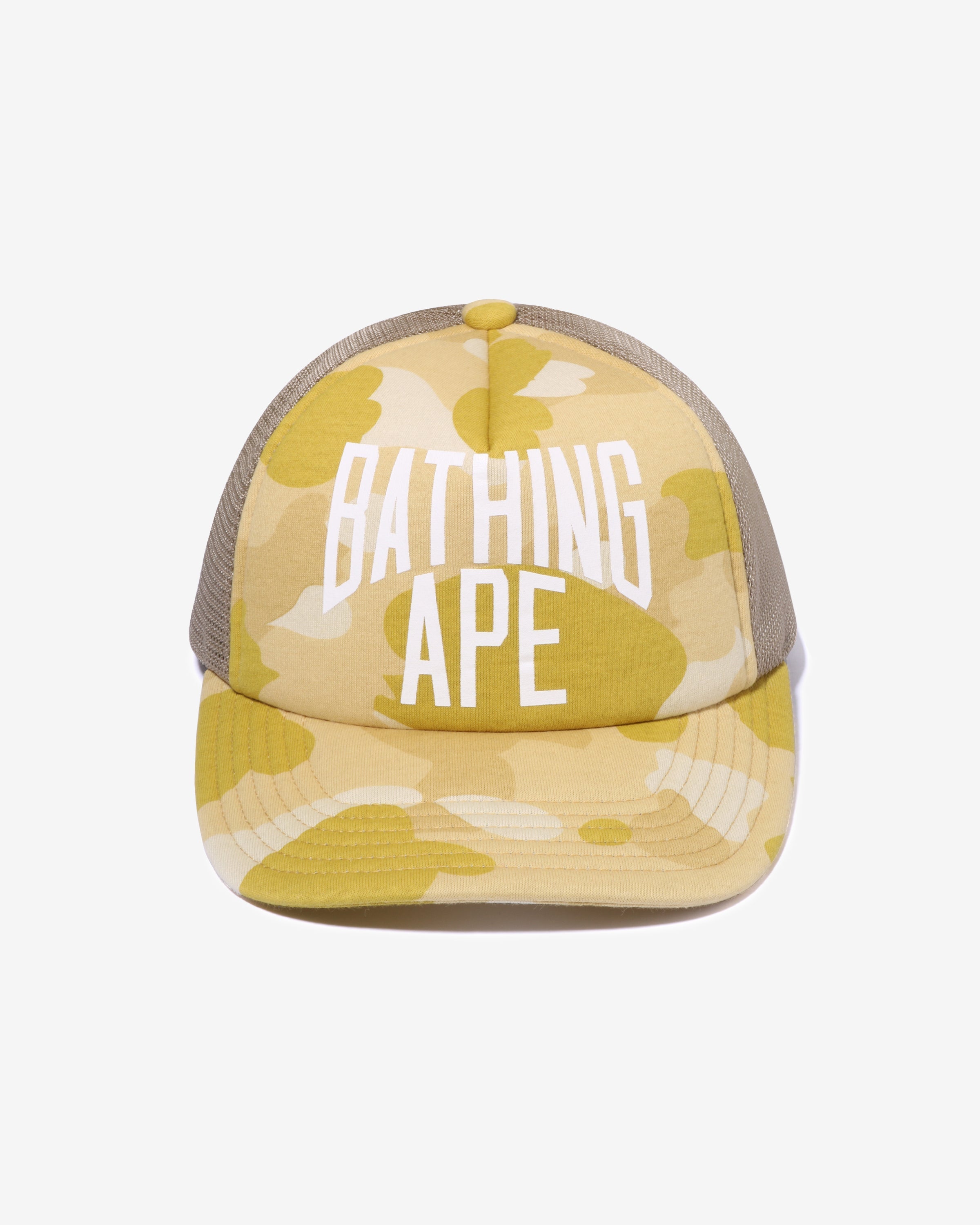 BAPE COLOR CAMO NYC LOGO MESH CAP - YELLOW -