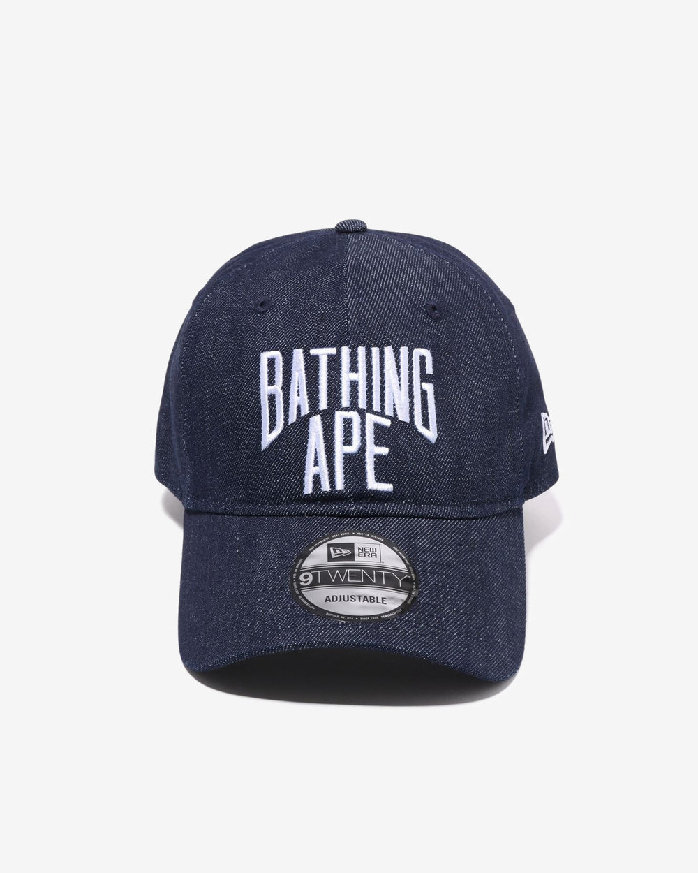 BAPE NYC LOGO DENIM NEW ERA 9TWENTY CAP - INDIGO -